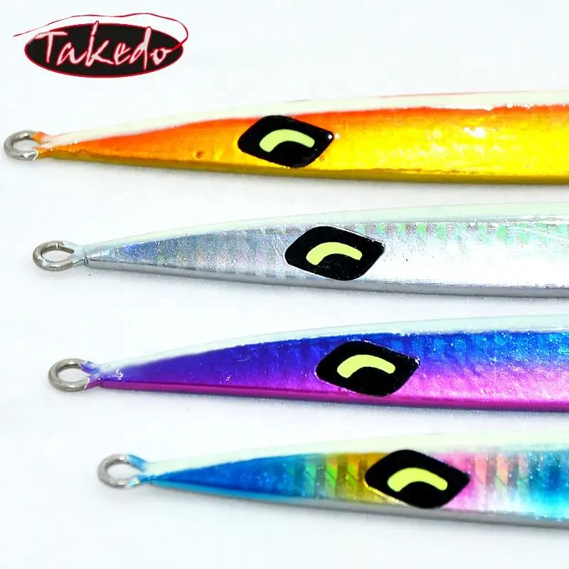 TAKEDO JY30 150g 18cm  Bass Lure Deep Sea Lead Metal Jig Lure  Fast Sinking Lures Pencil Vertical Lead Jigs