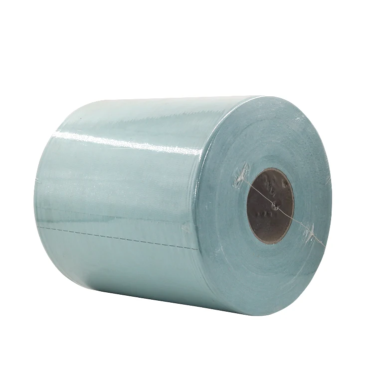 High Quality Light duty airlaid Lint Free Cleanroom Blue Industrial Wipe Paper Towel Roll For Industrial Use