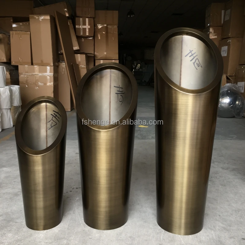 Outdoor garden flower stand stainless steel flower pot brass weathered planter for room garden