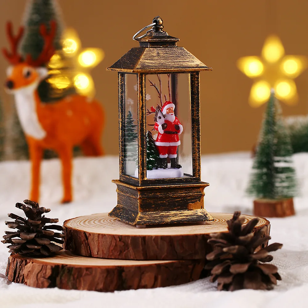Merry Christmas Decorations Home Navidad Christmas Tree Ornaments Xmas Gifts New Year 2024 Christmas Lantern Light