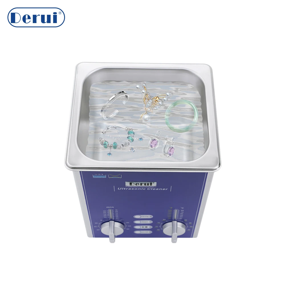 1.3L Ultrasonic Cleaner Stainless Steel Tank with Degas Sweep Heated Timer for Jewelry Ring Diamond Printer Head