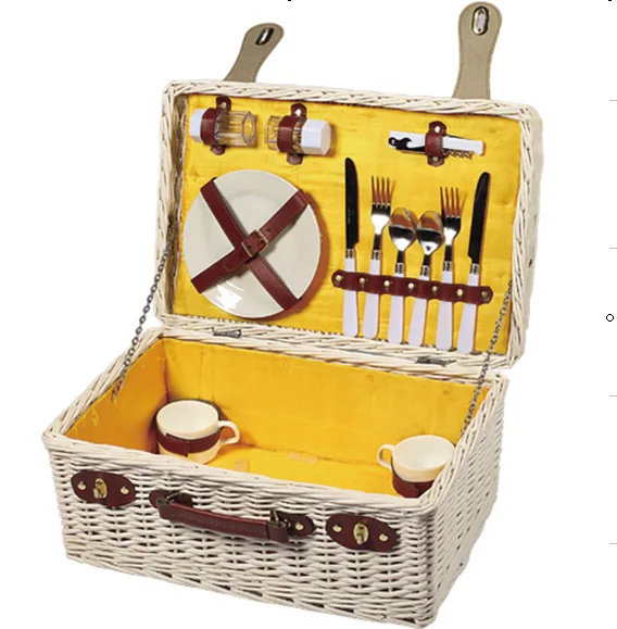 picnic basket 4 person grey wicker storage basket with lid 6 person picnic basket