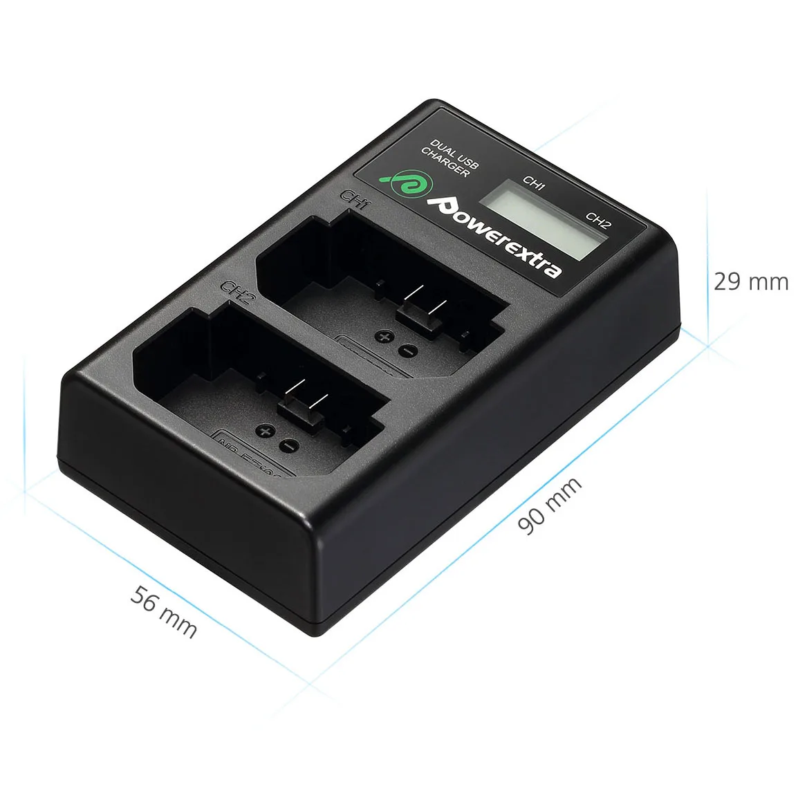 High Quality Fast Charger 5V 2A Universal 2 Slots Camera Battery Charger Portable With Usb Port