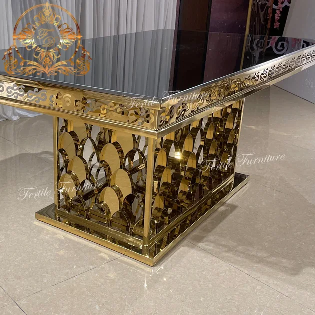 Fish Scale Table Base Carved Side Modern Wedding Center Table