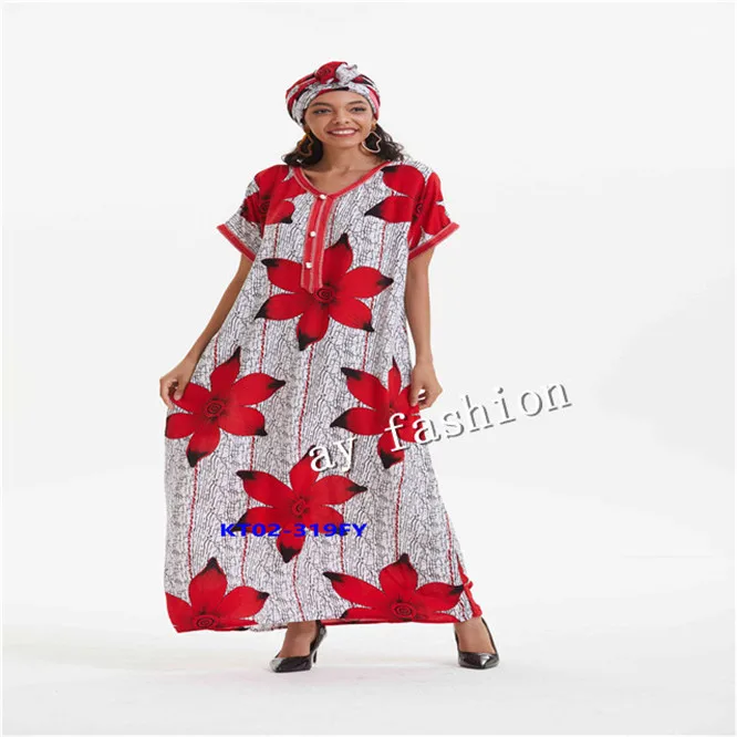 Ay Fashion African Traditional Dresses Cotton Kaftan Designs