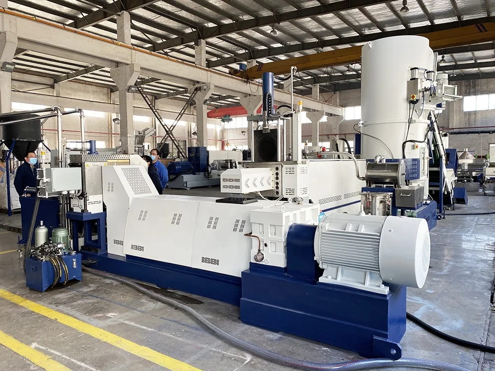 Chemical fiber Recycling plastic Pellet Making Granulator Machine / plastic recycling pellets granules making machine