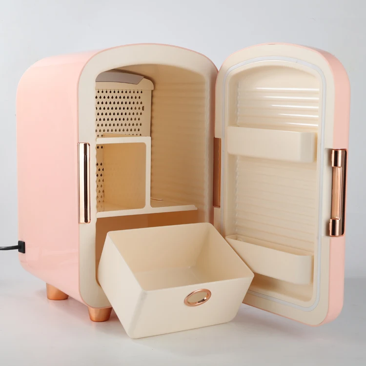 Home Mini 12v Cosmetic Cooler Fridge 7l Beauty Small Skincare Fridge Makeup Portable Refrigerator Mini Frigo With Mirror