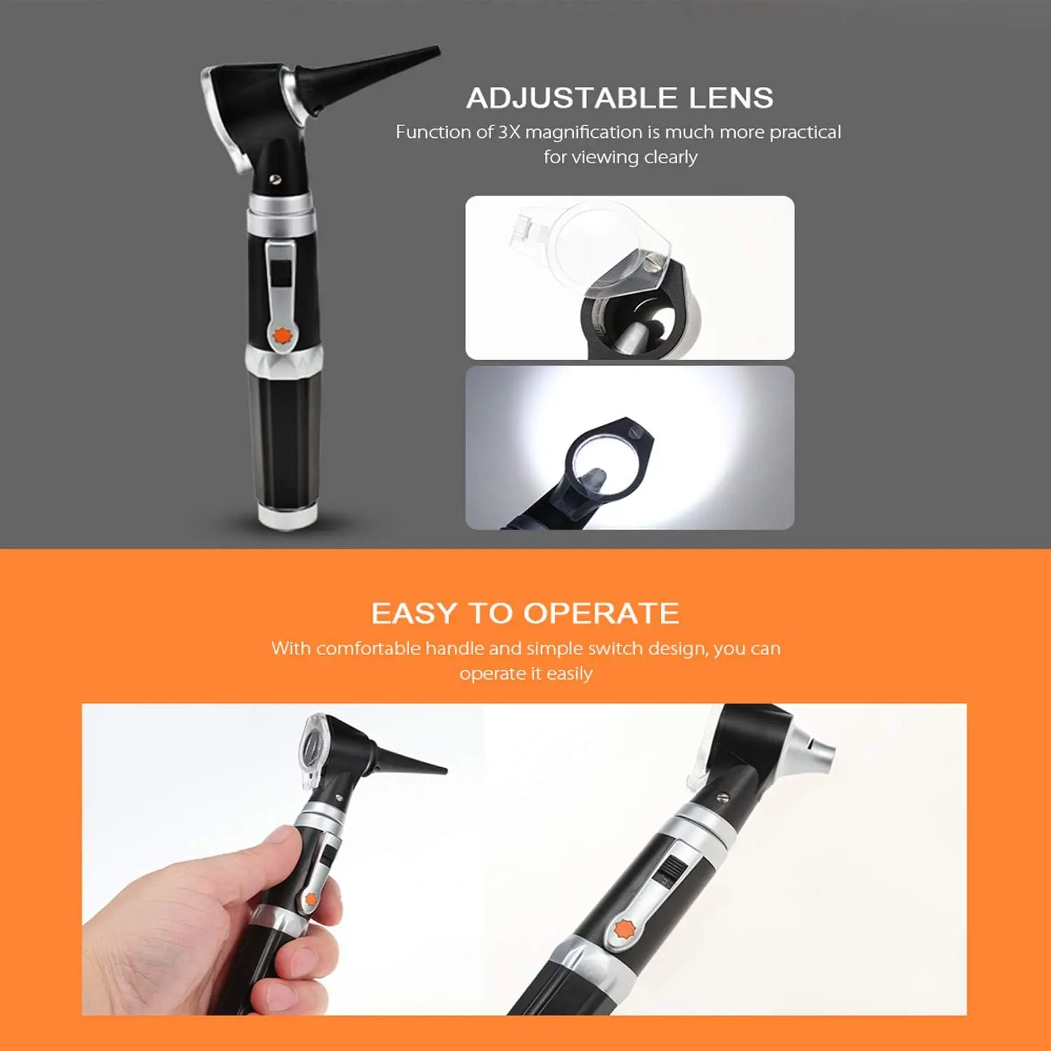 Black Electric Custom Marking Ce Instrument Otoscope Wholesale Price Double Screen Optical Machine Glasses