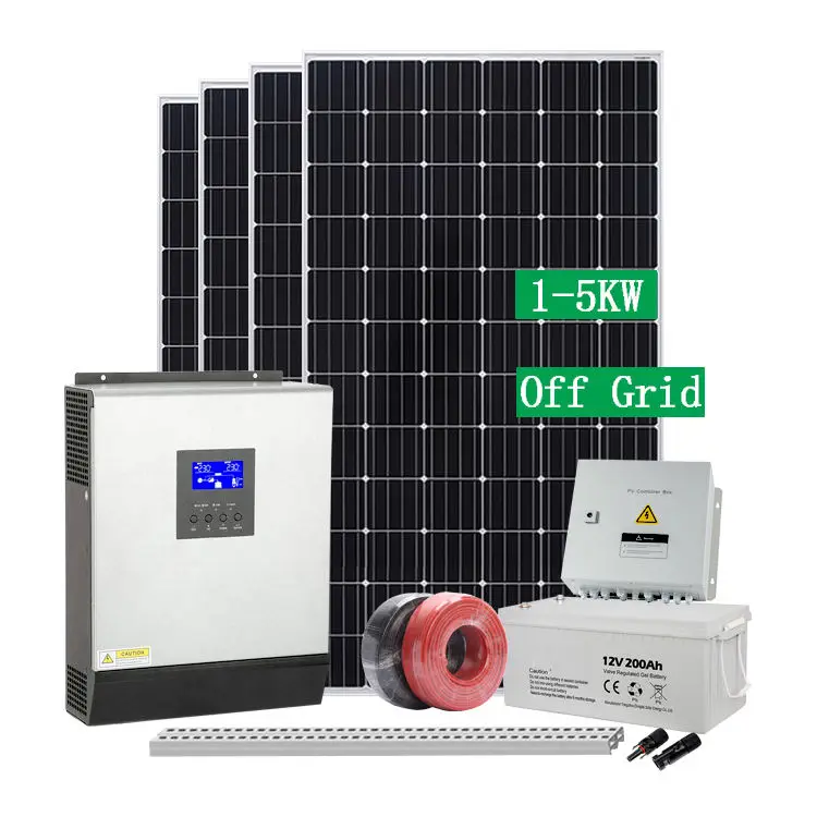 New Arrival Home 5kw Solar Generator Panel System Ethernet 200ah RS485 Liquid Cooling 25 Years Life Time Off Grid Solar System