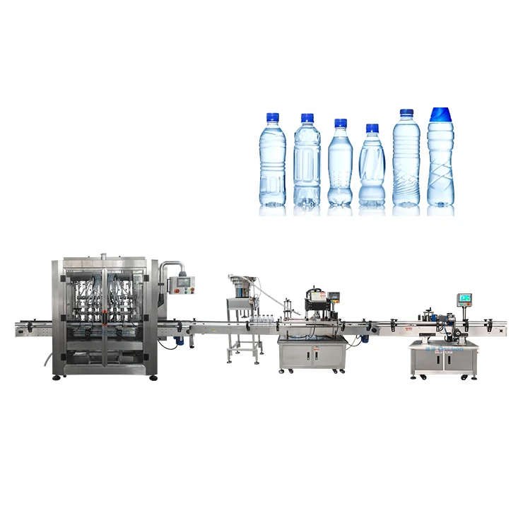 Fully automatic bottle water filling sealing capping and packing machine with manufacturer