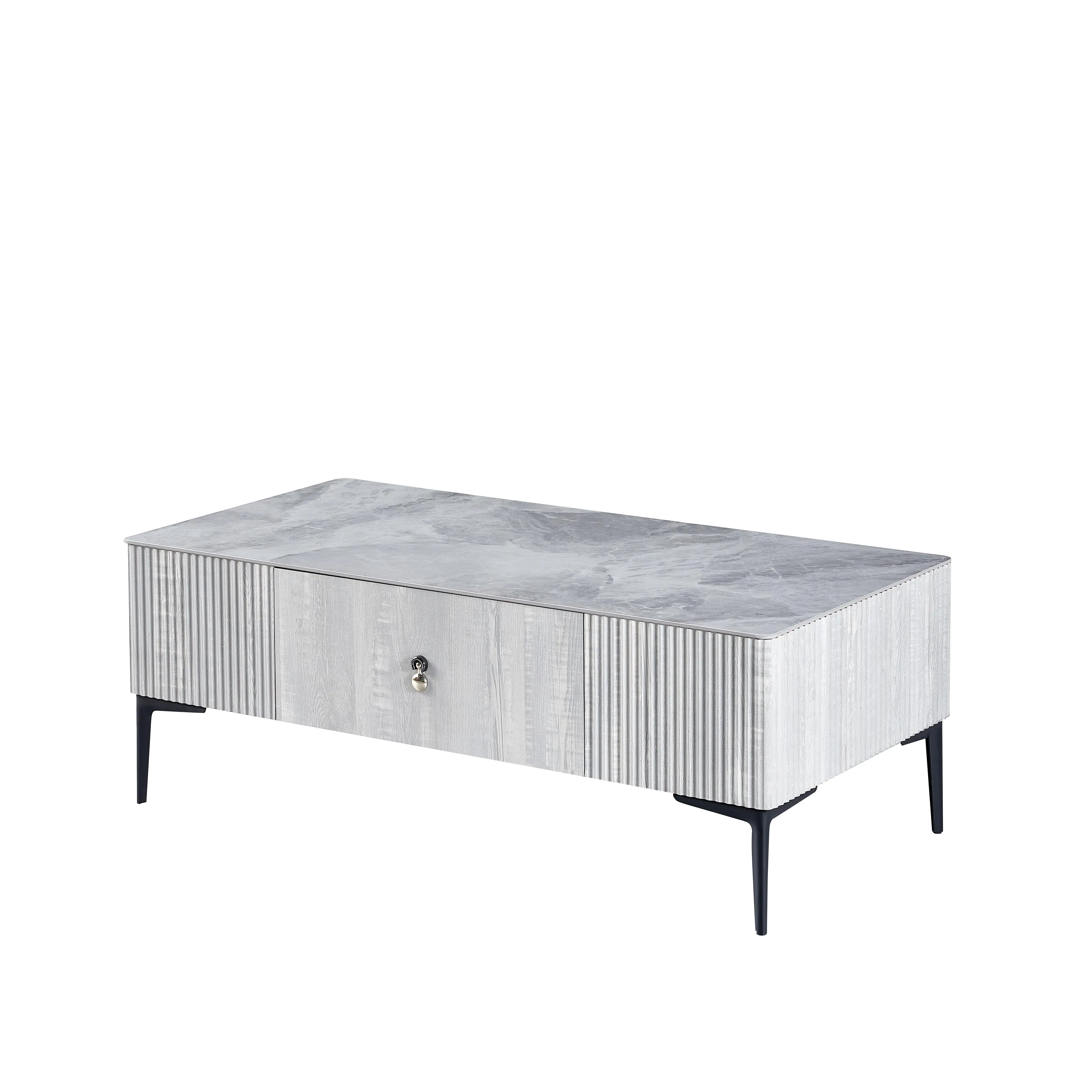 Wholesale Furniture Design Modern Glass  Metal Customized Steel Stainless Style Sets Living Packing Pearl Room Tea Coffee table