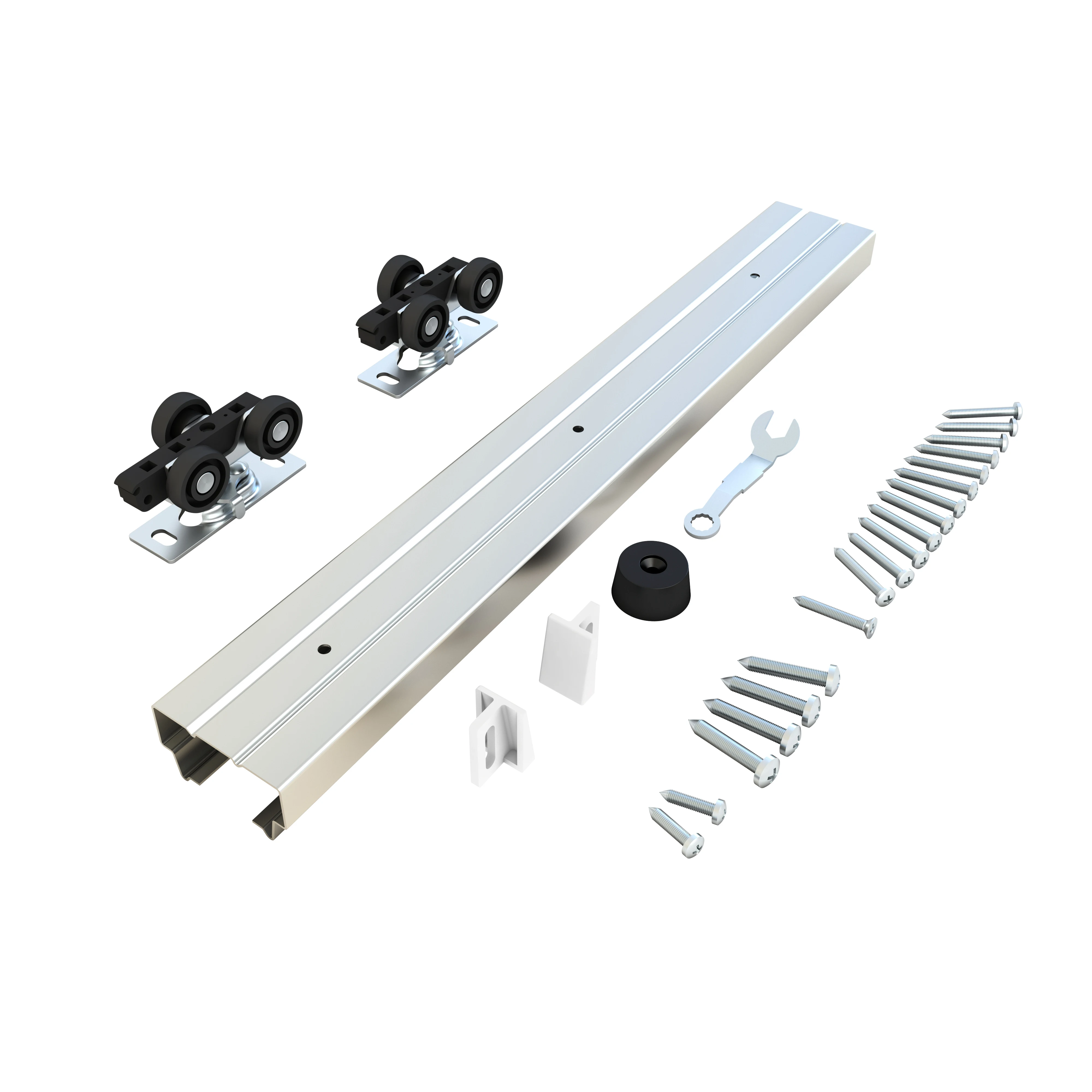 LPP New Interior Sliding Pocket Door Track and Hardware Set