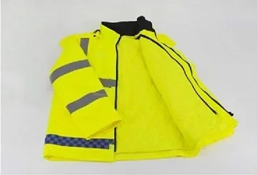 New 2022 reflective raincoat winter clothing  cotton long-sleeved traffic safety raincoat clothing sets