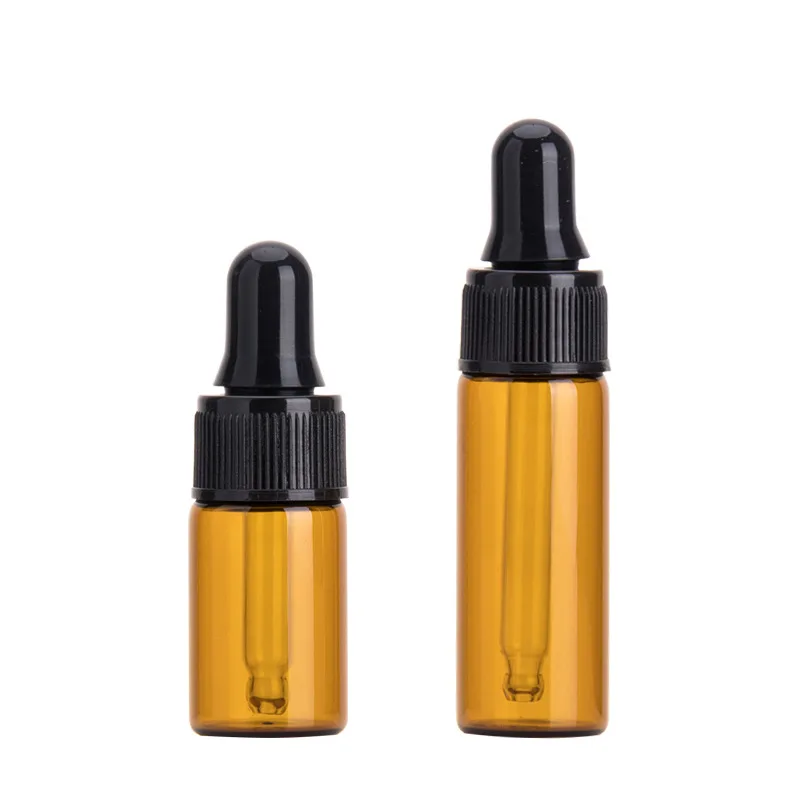 MINI amber 1ml 2ml 3ml 5ml glass dropper bottle with dropper for essential oil