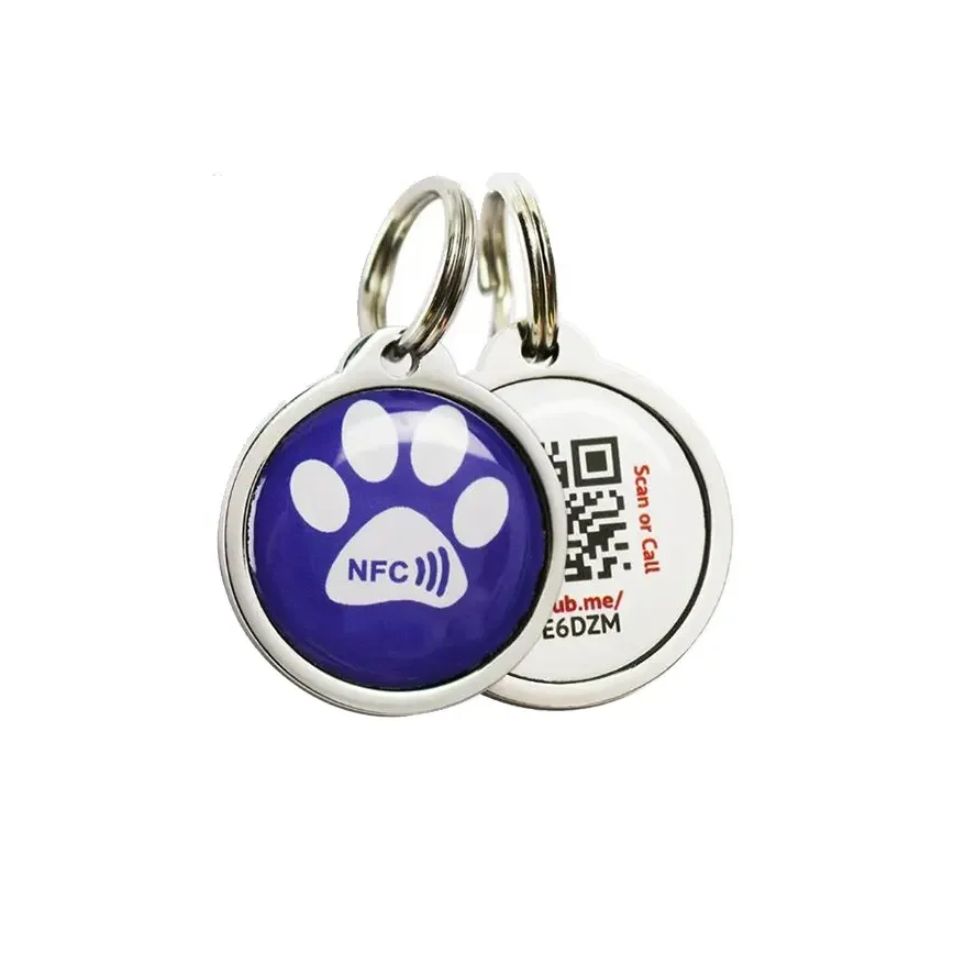 Smart NFC NTAG213 чип QR-код трек Pet ID Tag Забавный ошейник анти-потерянный эпоксидная бирка для кошки собаки животных