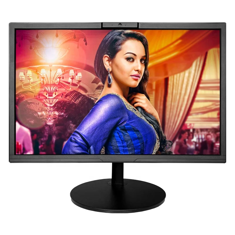 Б/у Восстановленный ЖК-монитор 19 дюймов 22 дюйма 24 дюйма, монитор для офиса, 1080P, настольный компьютер, монитор с камерой