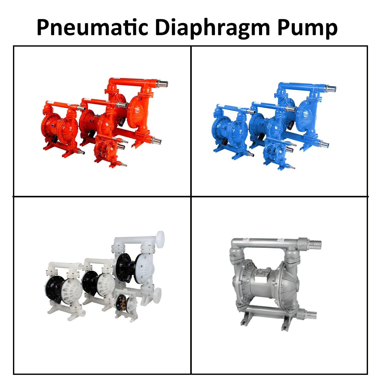 Double Pumps F46 1/1.5 /2 Inch Small Ptfe Air Operated Plastic Pp Pneumatic Diaphragm Pump Heavy Duty Price Air Diaphragm Pump
