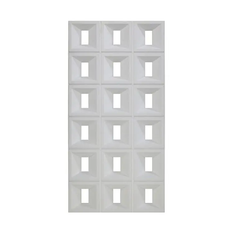 Light weight Polyurethane pu Hollow brick art decor background Partition wall Hollow porous brick pu artificial stone wall panel