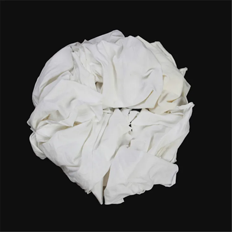
25kg Soft Premium quality cotton Factory Supplier industrial bulk white t shirts rags 