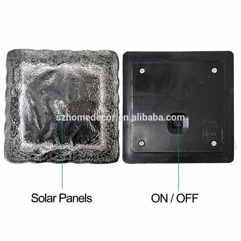 
Ice Rocks Run glass cubes LED Solar Energy Color Changing Decoration Lights For Path and Garden(Multi-color) 