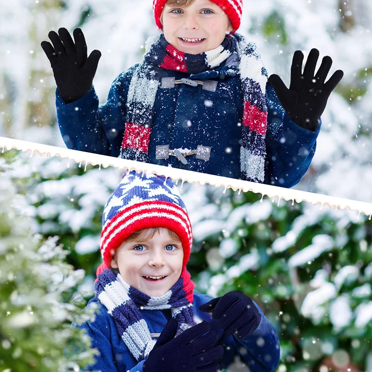 High Quality Fashion Outdoor Sports Windproof Full Finger Winter Warm Polar Fleece Gloves For Adult