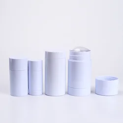 empty round shape white black 15ml 30ml 50ml 75ml deodorant stick plastic deodorant container with twist up cover