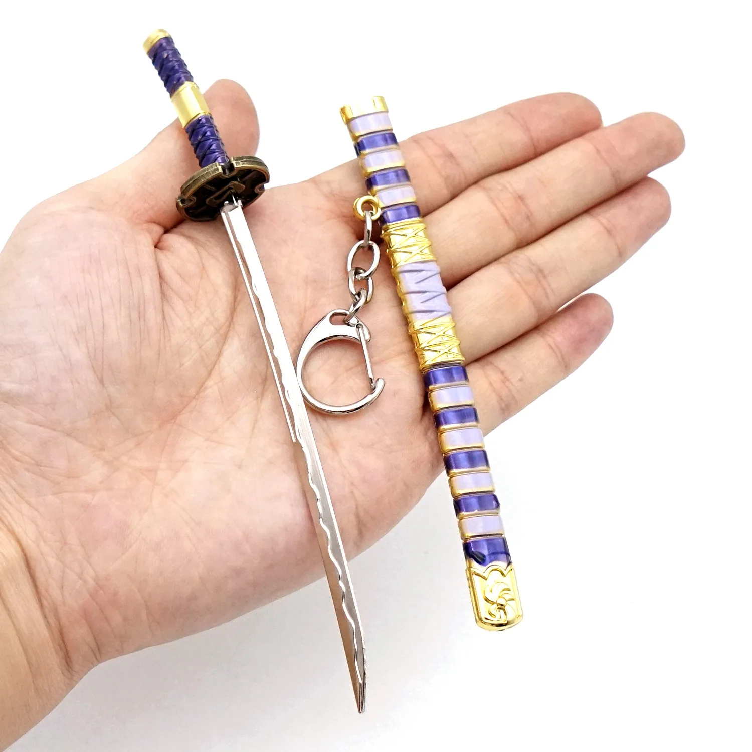 Cosplay Weapon Model Luffy Zoro Katana One Pieces Sword Anime Keychain