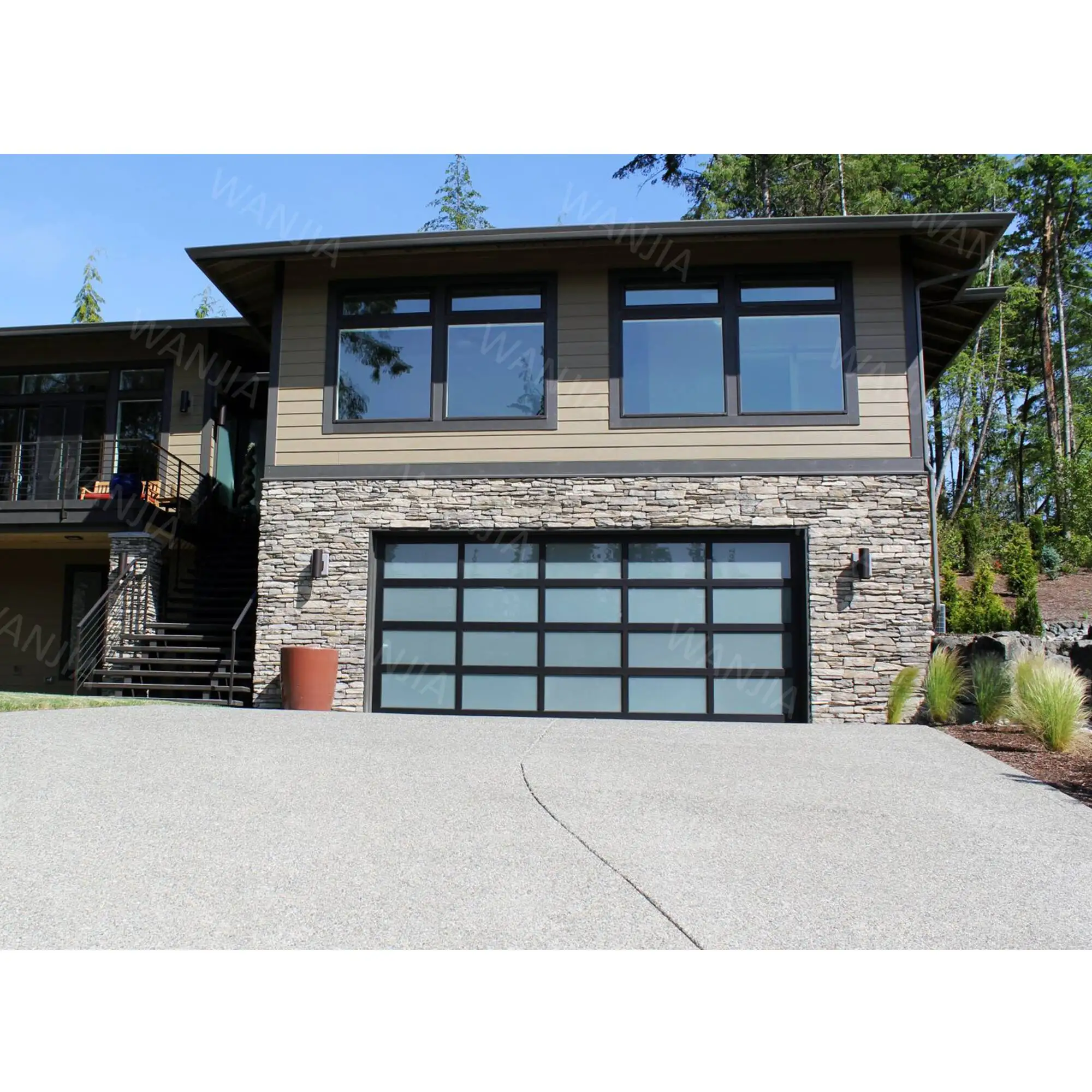 Latest Product Smart Electric Modern Design Garage Door Aluminum Glass Garage Door