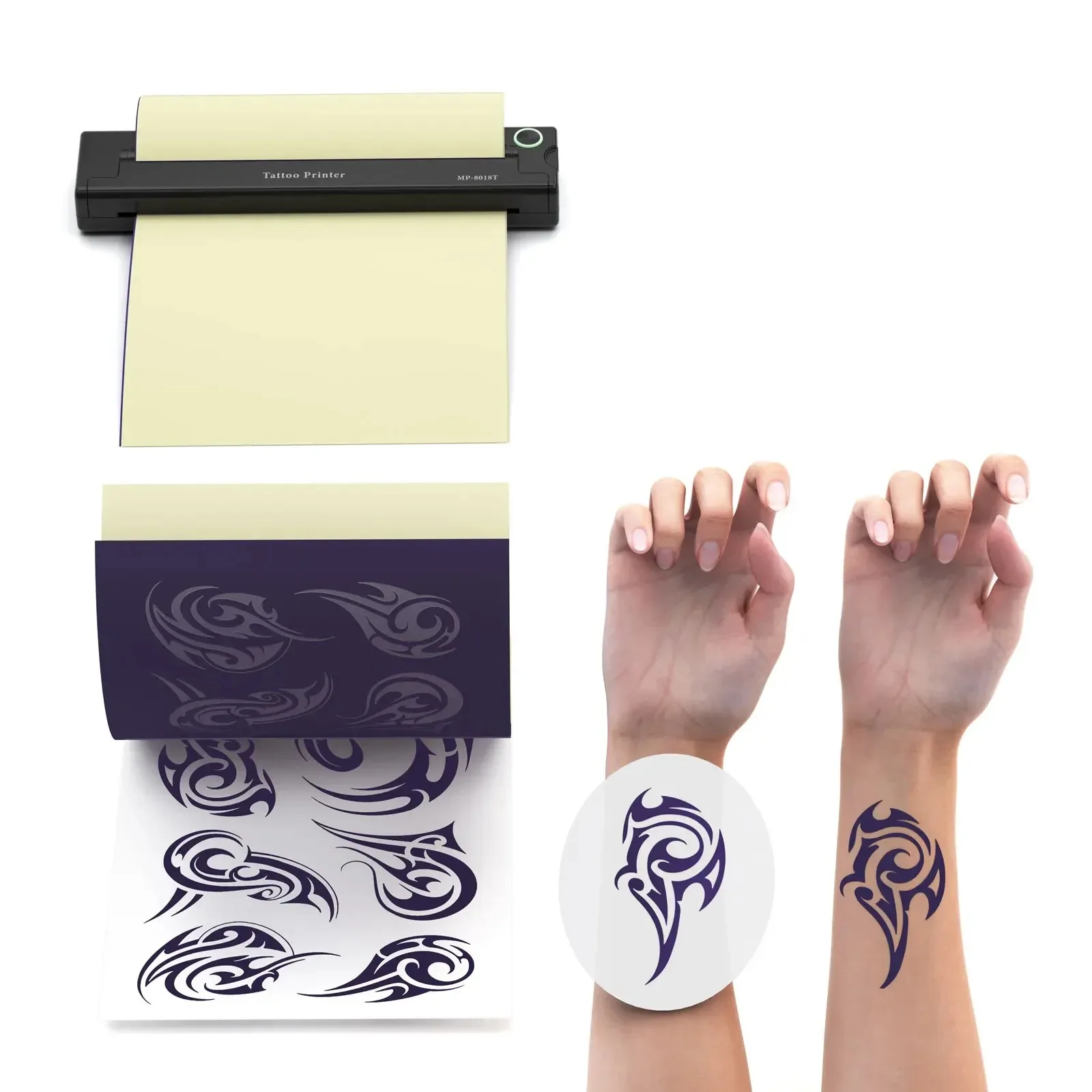 A4 Portable Tattoo Transfer Printer Machine Mini Wireless Network Thermal Stencil Line Drawing Printing Copier