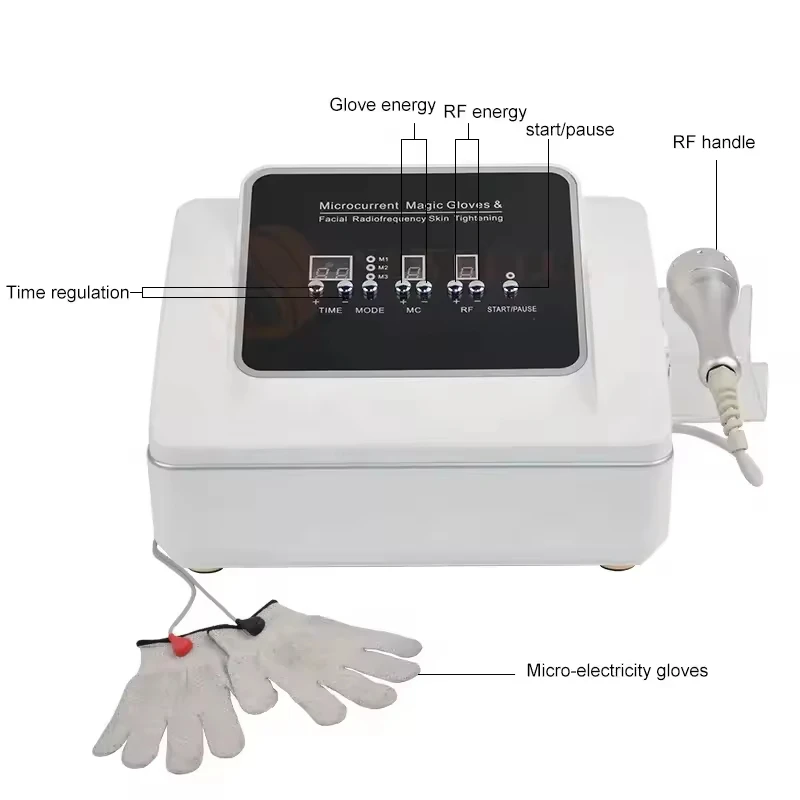microcurrent ems facial toning device anti aging hand treatments face neck lift massage glove microcurrents for face machine