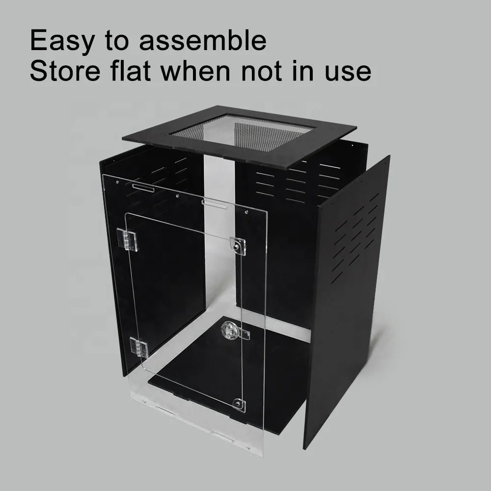 wholesale pvc reptile enclosure terrarium  cage for lizard python bearded dragon gecko feeding support customized size pvc cages