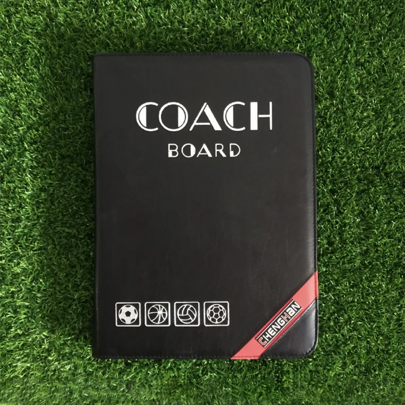 Magnetic Football Coach Board Set Folding Strategy Teaching Blackboard Book for Soccer Basketball Volleyball Black Color