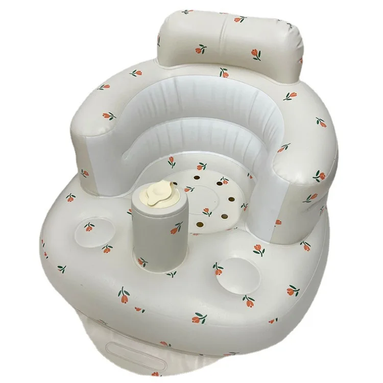 Baby inflatable seat with pump PVC inflatable seat with press pump baby inflatable sofa