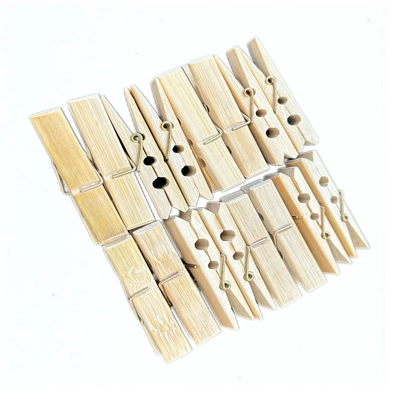 Bamboo Sock and Clothes Clip Flexible Laundry Clothespin for Kitchen Living Room Quilt Bag Food  Tool Use