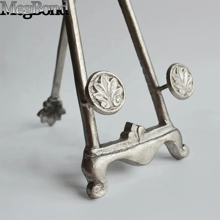 Cast iron  wholesale mini table top easels,  small table metal easel for magazine