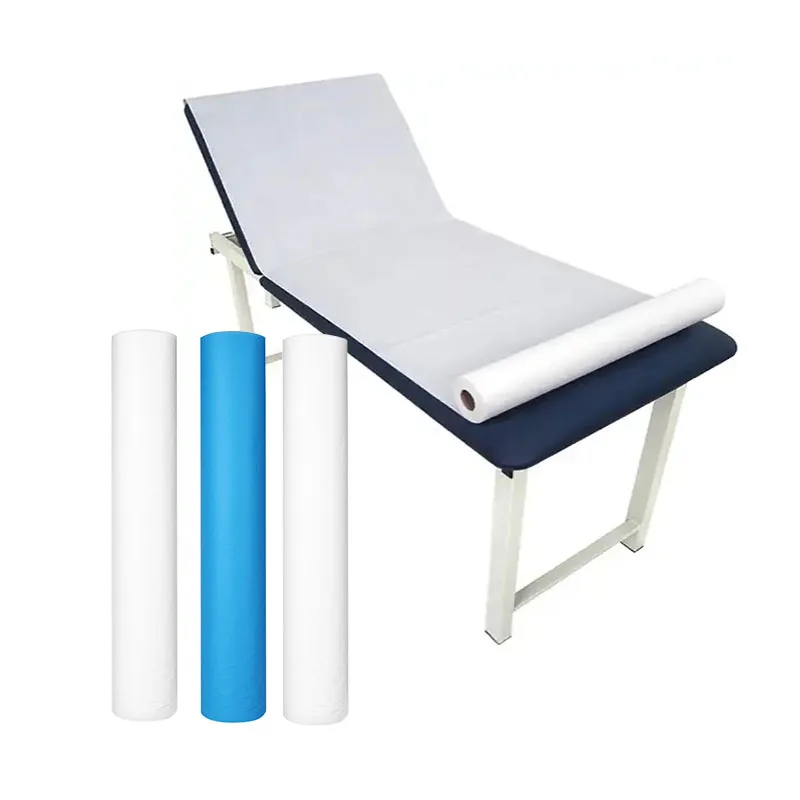 Factory Selling Medical Waterproof White Non Woven Bed Sheet sms smms Fabric Disposable Bed Sheet Rolls