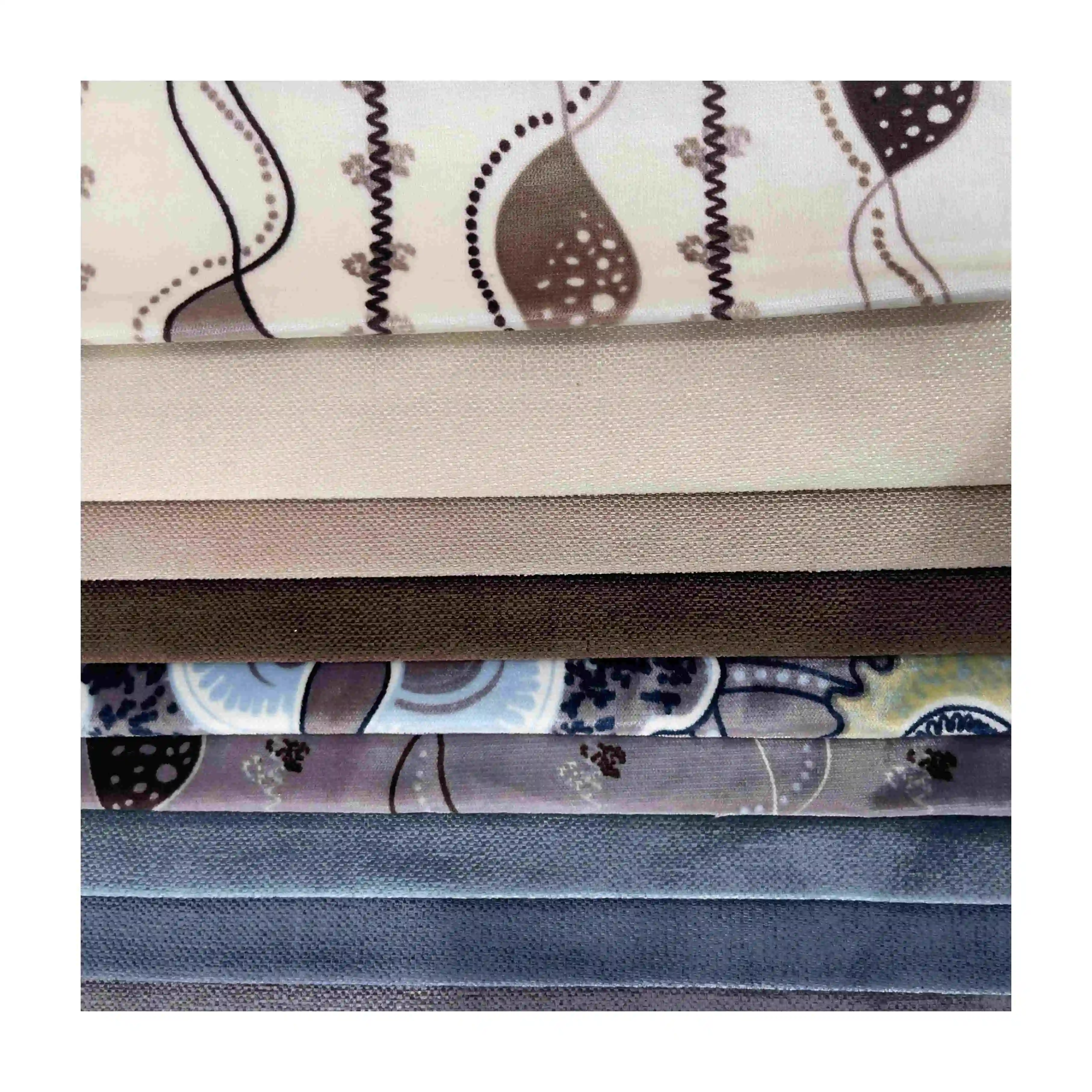 Home Textile 100% polyester home furnishing textiles wholesale velvet 2 layer fabrics for sofa and upholstery