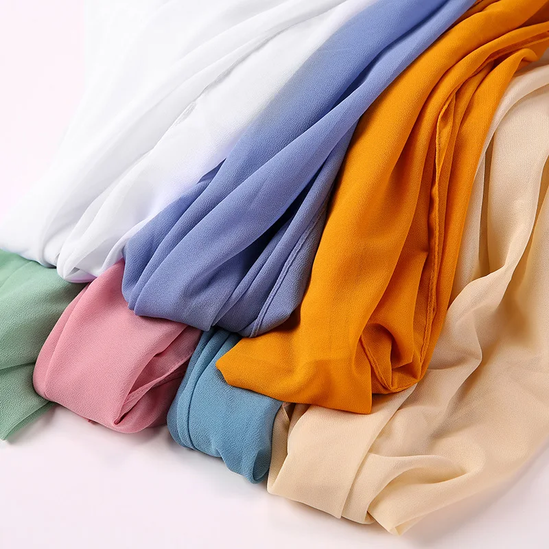 2022 wholesale supplier shawl cotton foulard fashion women instant muslim jersey chiffon hijab scarf