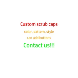 Vadulyer Wholesale Etsy hot selling nurses Scrub Cap with Buttons Ponytail hat Surgical Hair Covering pattern