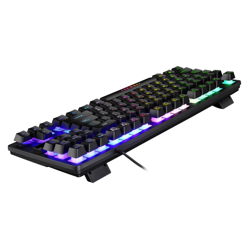 New GK10 RGB mechanical Feeling Keyboard Wired Backlight USB Computer Accessories Colorful 104 Keys Game Keyboard