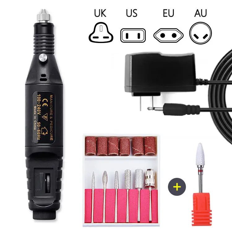 Professional Electric Nail Drill Machine Nail Files Pen Pedicure 7 Bits MillingUV LED Gel Polish Remover Nail Art Manicure Tool
