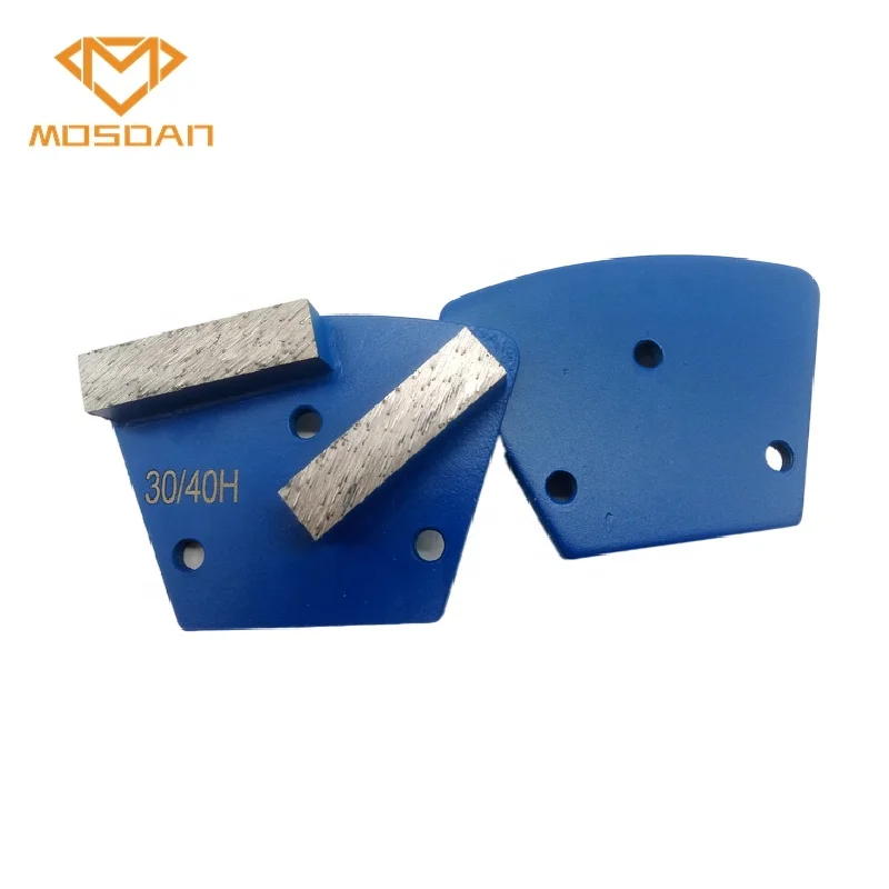 Trapezoid Double Bars Grinding Shoe with M6 Thread Holes for XPS CPS Floor Grinders