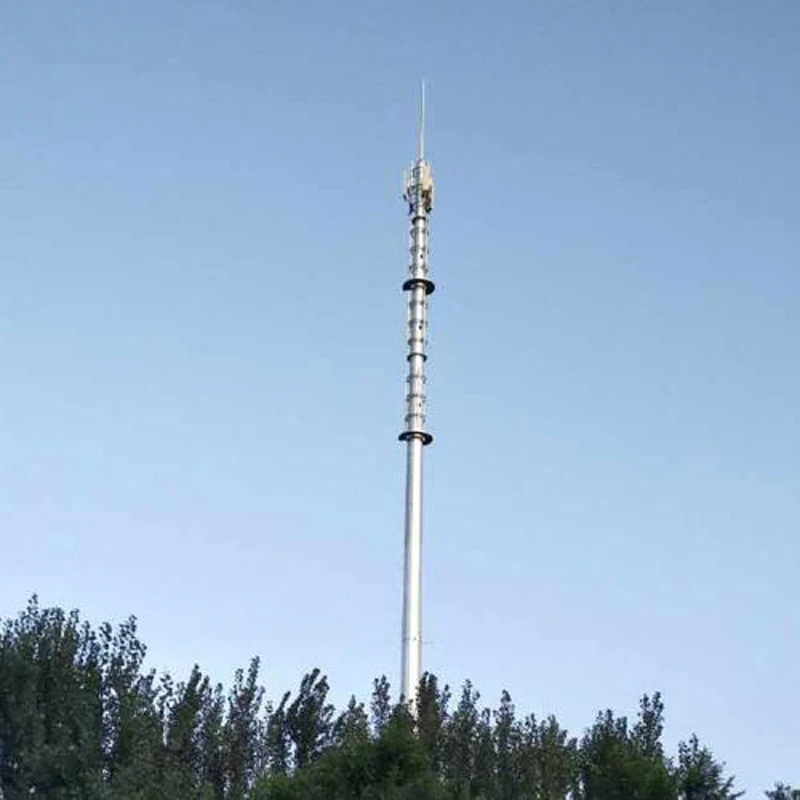 Оцинкованная сталь 4G сотовый телефон wifi gsm антенна связь однополюсная башня сигнальная мачта