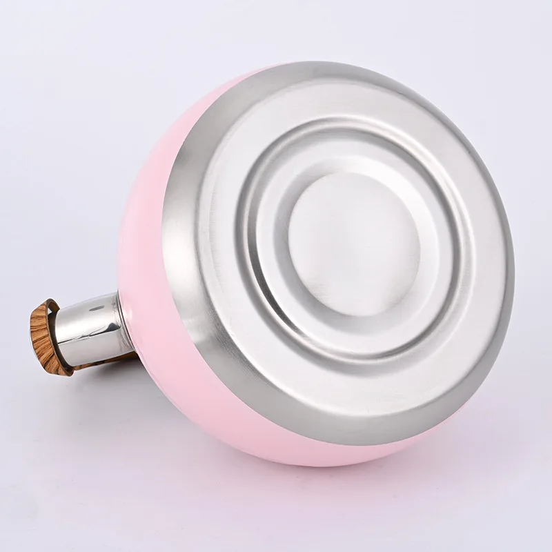 Household 3-liter large capacity stainless steel whistle kettle pink whistle kettle electric stove electric kettle