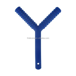 Factory Custom Different Soft Textures CPC Teething Sensory Chew Molar Toy Silicone Hollow Teether Tubes for Infant and Toddlers