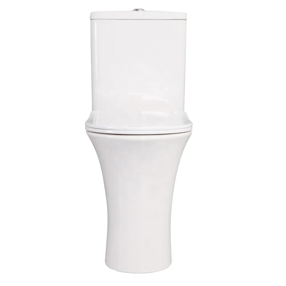 Wholesale Sanitary Ware Bathroom Ceramic Wc Toilet Water Closet White Color P-trap Two Piece Toilet