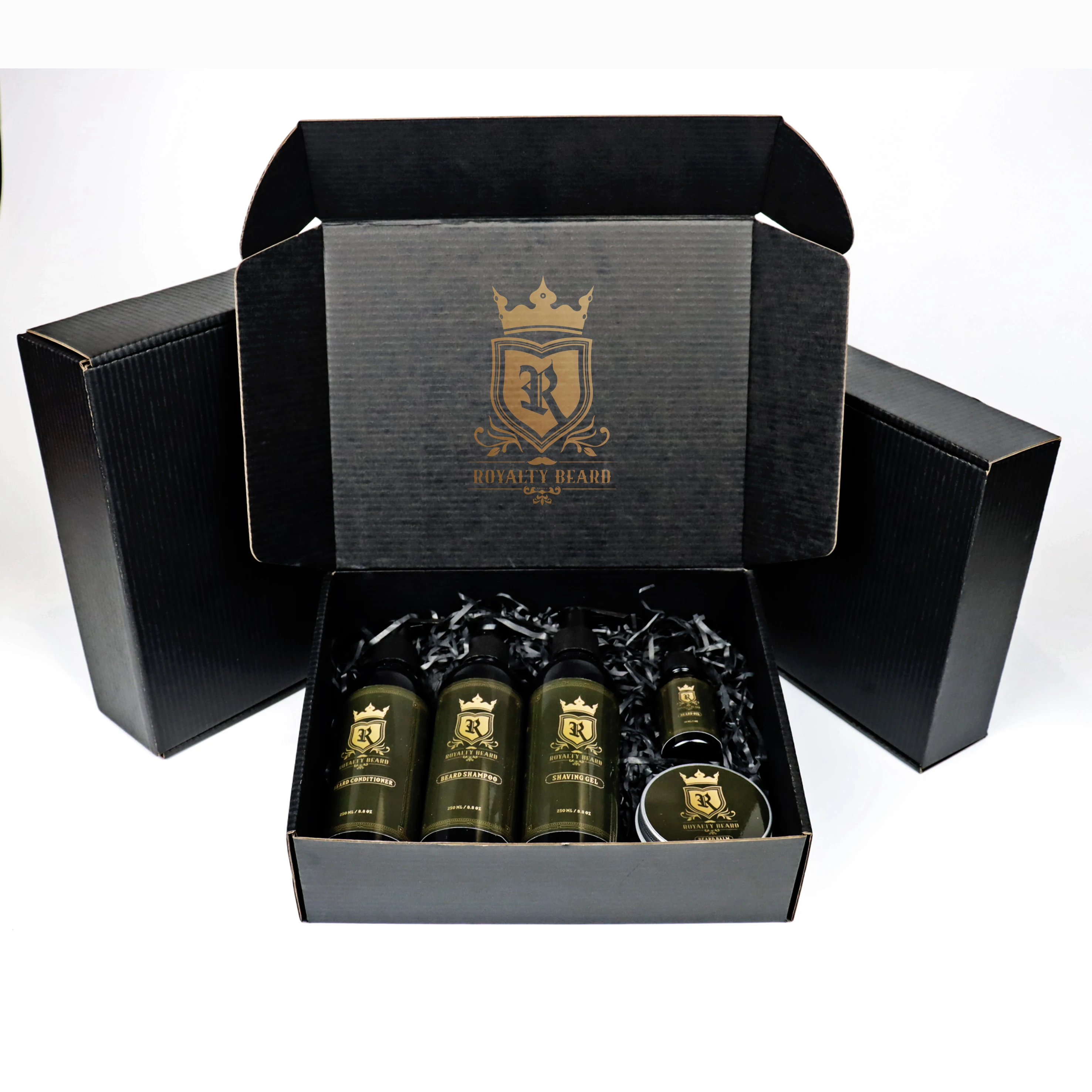 Natural Private Label Beard Grooming Kit Men Gifts Set 100% Organic Argan oil Beard Oil and Men Care Growth Beard Products