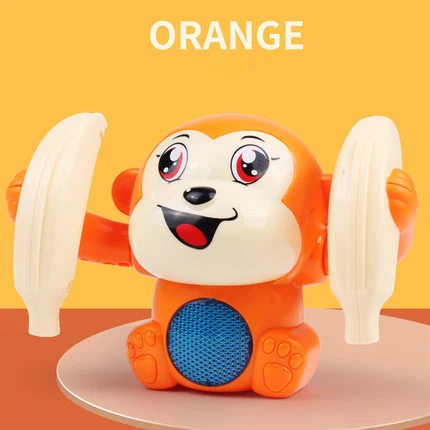 Voice Control Induction Cartoon Rolling Banana Baby Gift Electric Flipping Monkey Children Animal Model Toy