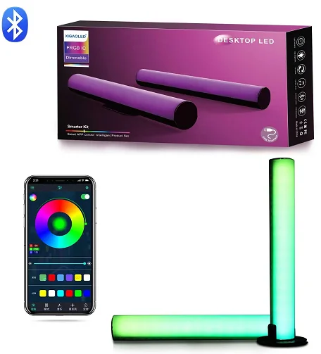 Лидер продаж 2 упаковки приложение управление Wi-Fi RGB цветная атмосферная лампа музыкальная световая панель для телевизора игрового компьютера окружающий свет