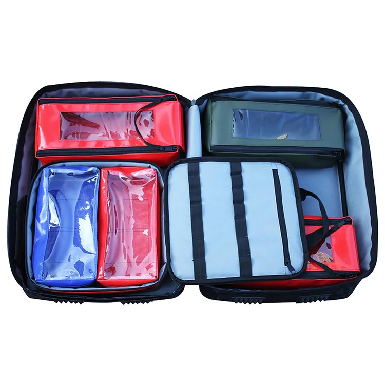 Factory PVC Portable Medical Equipment Instrument Emergency Pack First Aid Kit Backpack Rucksack Medical Bag